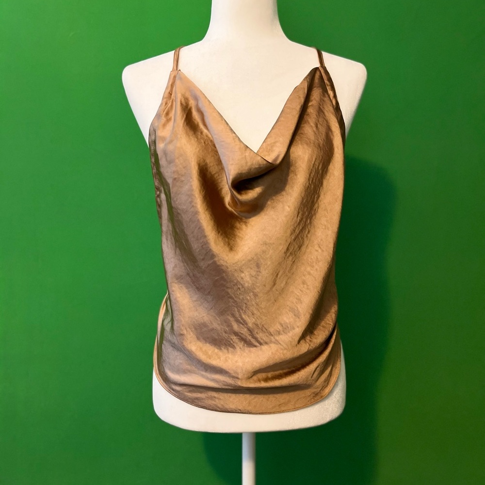 Princess Polly (Size 6) Backless Gold Top